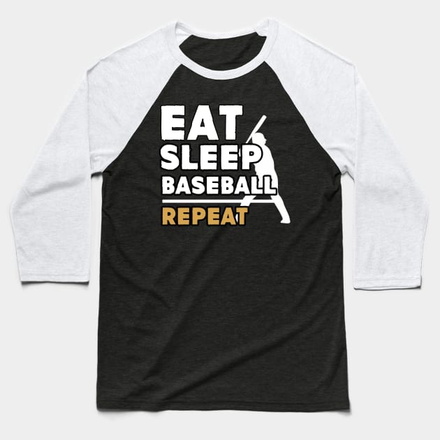 Eat sleep baseball repeat Baseball T-Shirt by Antoniusvermeu